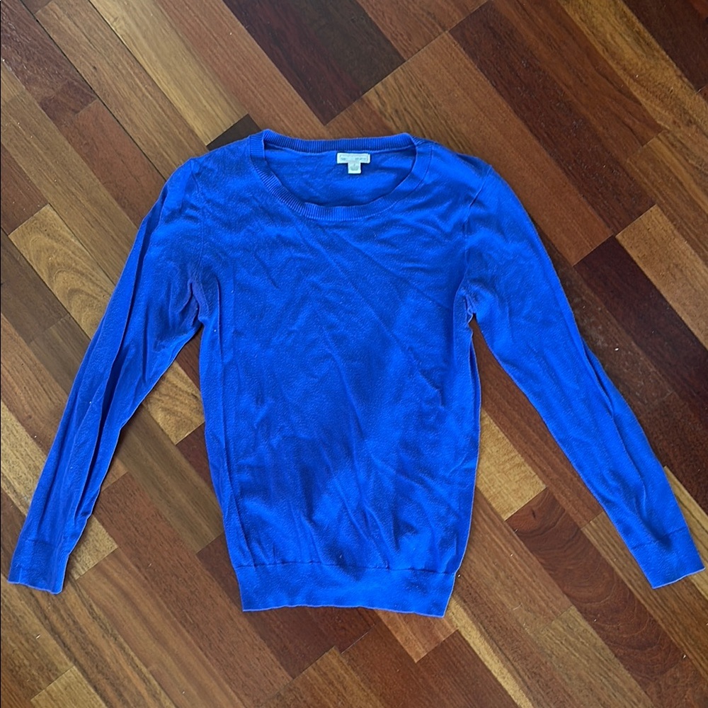 GAP Crewneck Sweater in Classic Blue with 10% Silk